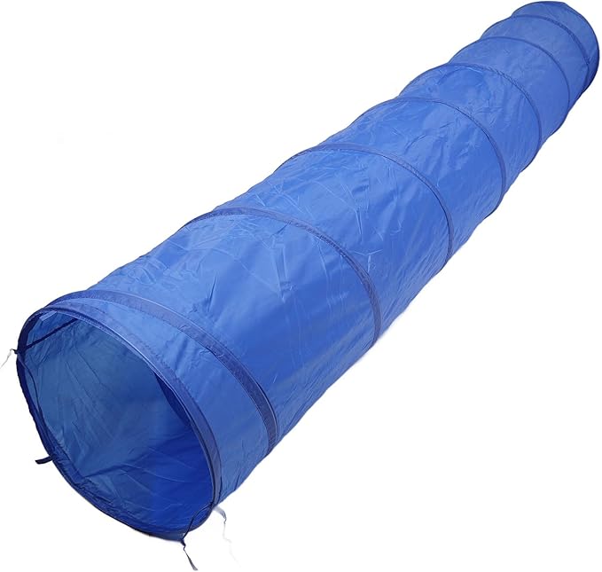 Dog Agility Tunnel, 19.7x118.1inch Foldable Dog Training Tunnel, Pet Agility with Carry Bag for Dogs Cats Outdoor Play