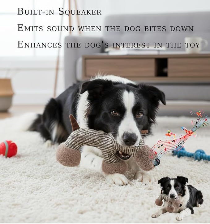 Dog Toys for Aggressive Chewers, an Indestructible Puppy-Shaped Plush Comfort Toys. Indoor-Outdoor Emotional Support Pet Toy, Built-in Squeaker Toy for Medium, Small, and Toy-Breed Dogs