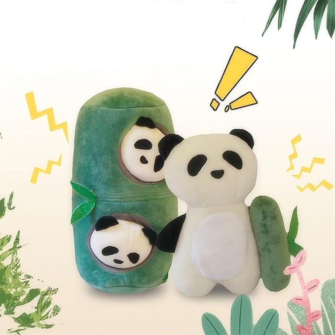 Panda Dog Toy Snuffle Dog Plush Toys Interactive Dog Toys with Squeaky and Hiding Dog Enrichment Toys for Dogs and Cats