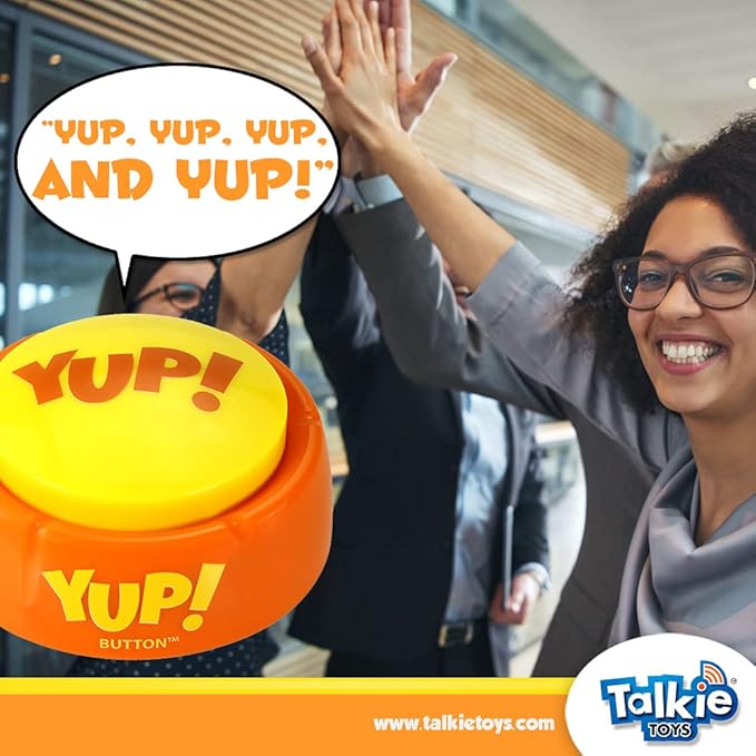Talkie Toys Products Yup Button -Funny Talking Button Plays 10 Hilarious Yup Sayings
