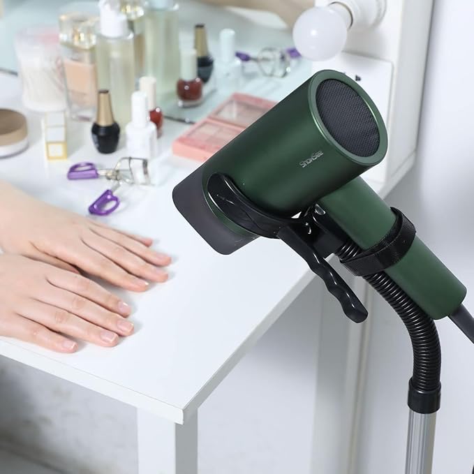 Hair Dryer Holder Stand, Blow Dryer Holder with Heavy Base Hands-Free 360 Degree Rotation, Adjustable Height Countertop Blow Dryer Holder, Good Ideas for Gifts,Birthday,Weddings,Holidays