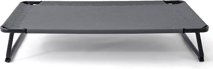 MADE 4 PETS Raised Dog Bed for XXL Dogs - Outdoor Elevated Pet Cot with Snap-in Legs, Washable Mesh, Non-Slip Feet, Durable & Chew-Resistant Hammock Bed, Indoor & Outdoor Use, 54"x37", Gray