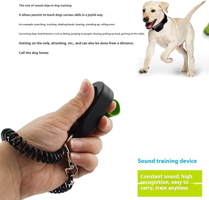 URBEST 4pcs Pet Training Clicker with Wrist Strap-Dog Training Clickers (Webbing)