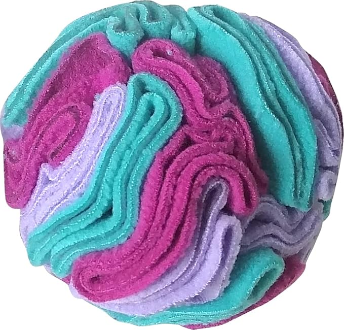 fouFIT Hide n Seek Snuffle Balls Nosework Toy for Dogs, Pink/Purple, Large 6"