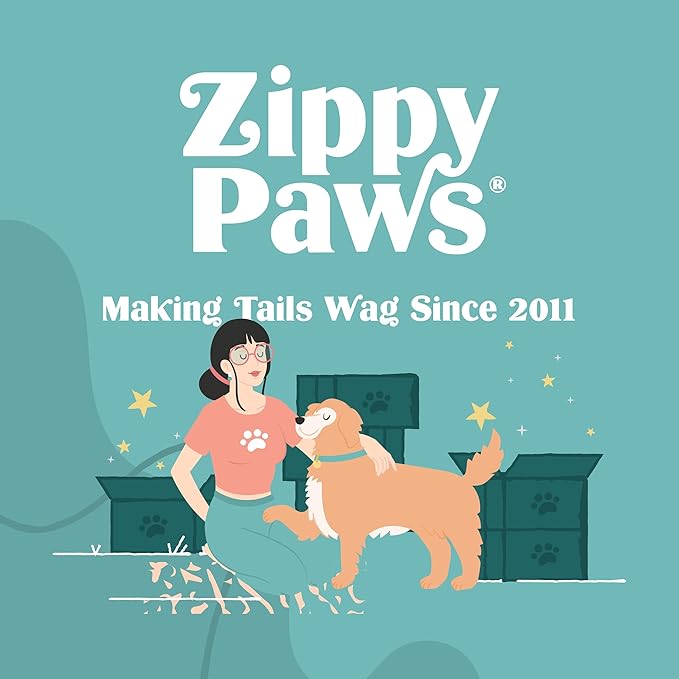 ZippyPaws Burrow Replacement Miniz - Interactive Dog & Puppy Toys for Boredom, Stimulating Pet Products to Keep Them Busy, Plush Refills for Hide & Seek Puzzle, Squeaky Toy for Enrichment - Bunnies