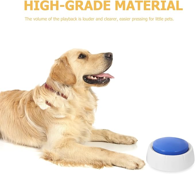 Milisten 4pcs Funny Dog Toys Pet Voice Button Communication Button for Dogs Interactive Recording Toy Puppy Training Aid Random Color