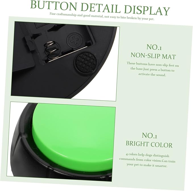 HANABASS 4pcs Dog Training Tool Wear-Resistant Talking Buttons for Dogs Interactive Puppy Toy Random Color