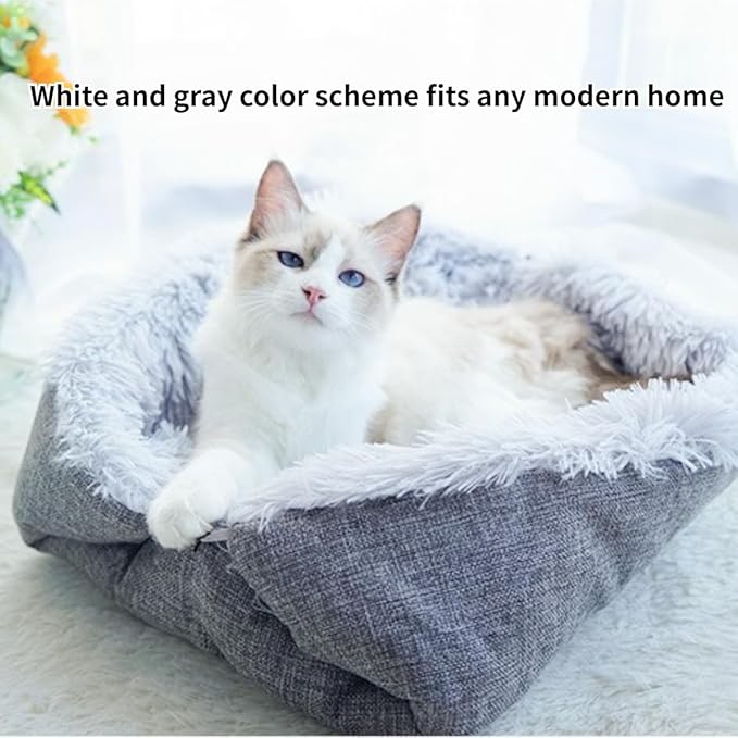 Cat Beds Small Dog Bed, Self Warming Cat Dog Mat Washable Warm Fluffy Pet Pad Calming Cushion Soft Kitty Bed for Indoor Outdoor Crate Pets Cat Small Dog Sleeping (Colored Pink)