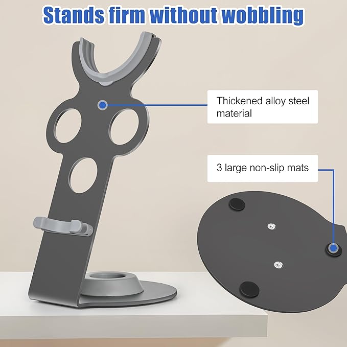 YCHF Supersonic Hair Dryer Holder for Dyson,blow dryer holder,Hair Dryer Holder for Dyson SupersonicAluminum Alloy Bracket, Bathroom Organizer,Size: 27.5cm x14cm x 16.4cm (gray)