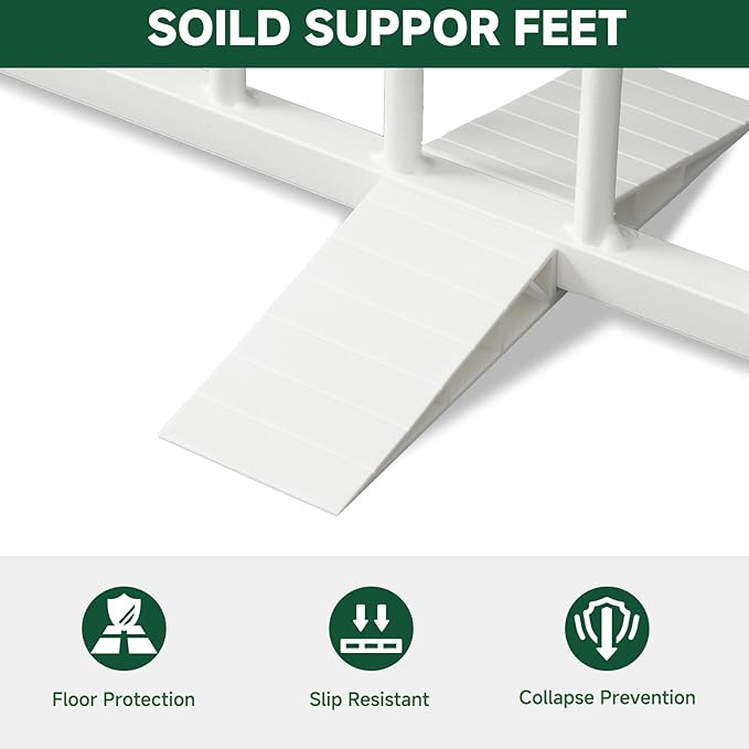Snagle Paw Metal Freestanding Dog Gate,40” W x 36” H Dog Fence with Support Feet for Doorways, Stairs and Hallways, Portable Pet Gate for Indoor Use (2 Panel, White)