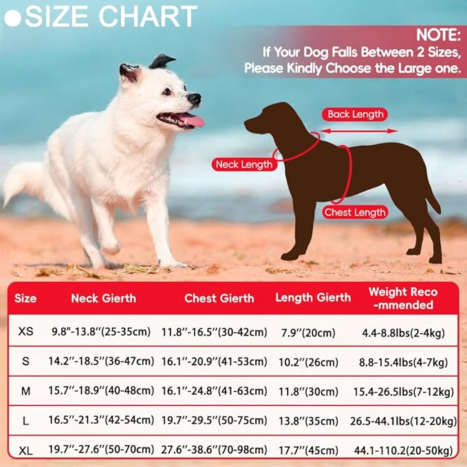 EMUST Dog Life Jacket for Large Dogs, Ripstop XL Pet Float Vest with Rescue Handle for Water at Pool, Beach, Boating (XL,StripMermaid)
