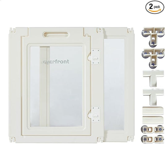 30" H Extension Kit 1 Gate + 1 Panel, T-Buckles for Compartment, Expandable Clear Dog Play Pen Acrylic Dog Playpen Indoor, for Dog Cat Rabbit Small/Medium Dogs