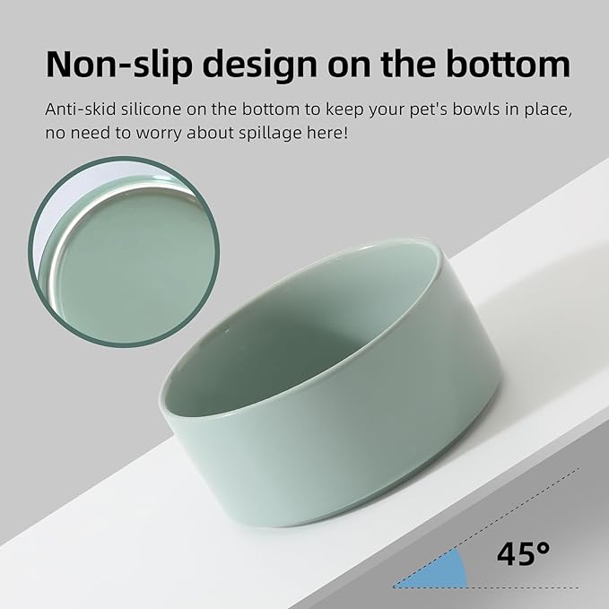 Havniva 7.3inch Ceramic Dog Bowls Dog Food Bowl for Medium Breed Dog Food and Water Bowl Non-Slip Dog Dish Large Capacity Feeding Pet Water Bowl