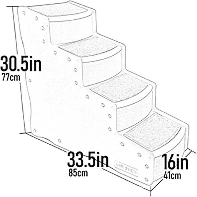 Pet Gear Easy Step IV Pet Stairs, 4 Step for Cats/Dogs, Removable Washable Carpet Treads, for Pets Up to 150lbs, No Tools Required, Available in 9 Colors, Sea Salt