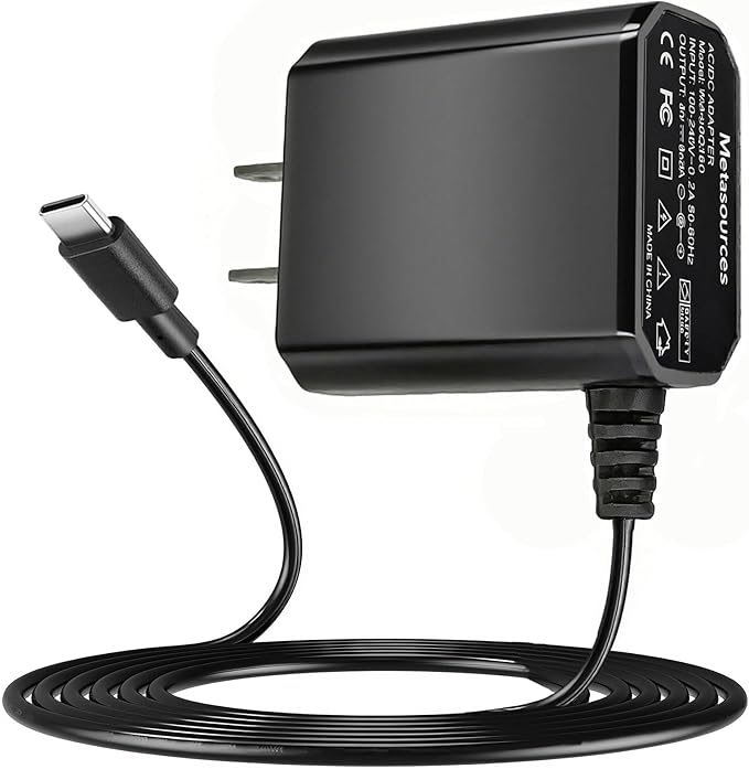 USB Type C AC/DC Adapter Compatible with All for Paws 3195 3196 Automatic Dog Ball Launcher Interactive Fetch Rechargeable Pet Thrower Machine Power Supply Charger