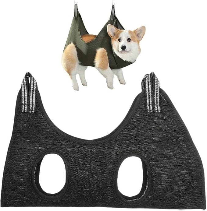 Pet Grooming Hammock – Breathable Mesh Cat & Dog Sling for Nail Trimming, Ear Cleaning & Bathing, Secure Suspension Helper for Small to Medium Pets (Size M, 20-29.5 lbs)
