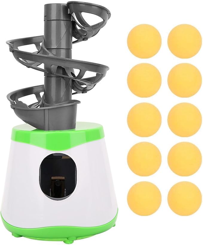 Machine, Portable Table Tennis Trainer Ball Automatic Launcher Lightweight ABS Training Machine for Children Entertainment 10 Balls Included Tennis Ball Launcher Machine