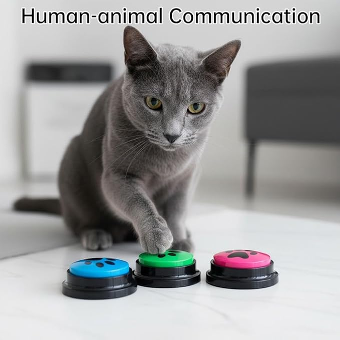Dog Button Talk Training, Recordable Dog Communication Button Dogs Buttons Talk Training, Multicolorful Voice Recording Buttons Pet Train Funny Gifts for Dogs Pet Lovers (Green)