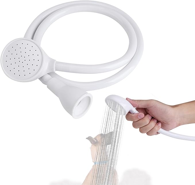 Milltrip Pet Shower Spray Head Hose - Push-On Faucet Attachment for Dog & Cat Bathing, Flexible Shower Hose, Universal Fit for Bath Tub/Sink Faucets (Single Tap Type)