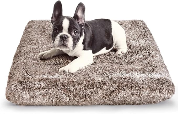 Dog Bed Crate Pad Plush Soft Dog Crate Bed for Small Medium Large Dogs and Cats Washable Anti-Slip Kennel Crate Mats for Sleeping and Anti AnxietyS