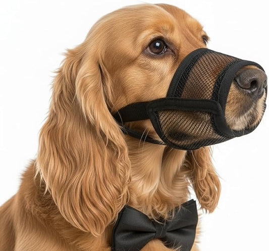 XL Dog Muzzle for Large Dogs – Breathable Air Mesh Muzzle for Large Sized Dog | Mussels for Dogs Grooming | Muzzles to Prevent Biting Barking Chewing | Allows Panting and Drinking