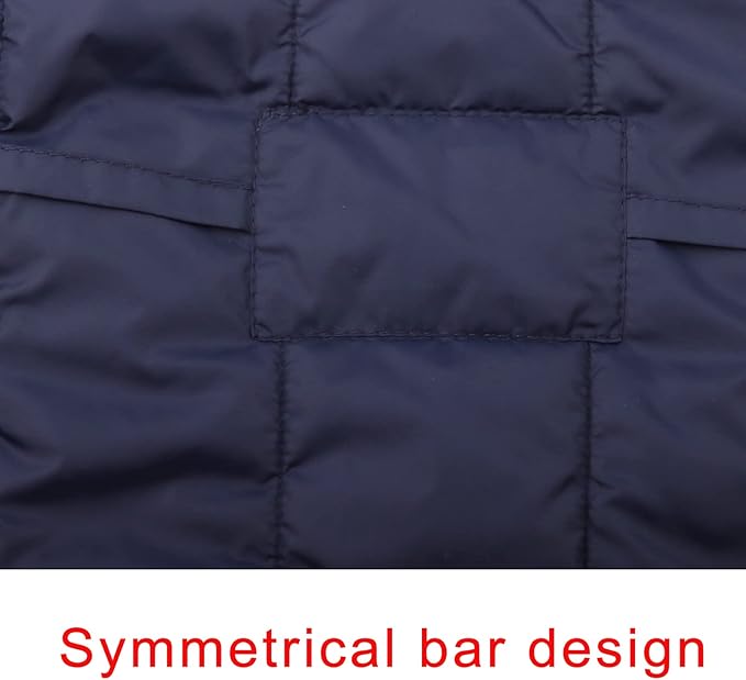 JoyDaog Fleece Lined Warm Dog Jacket for Winter Cold Weather,Soft Windproof Large Dog Coat,Blue XXL