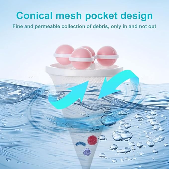 3Pcs Pet Hair Remover for Laundry, 2026 New Floating Hair Filtering Mesh Removal, Reusable Lint Catcher for Washing Machine (Purple)