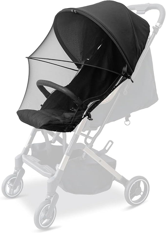 2-in-1 Stroller Cover, Mosquito Net for Baby Stroller with Sun Shade, Stroller Accessories - UV Protection & Breathable 3D Mesh with Two-Way Zipper, Universal Fit Most Stroller