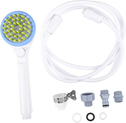 Totority Pet Shower Sprayer with Hose and Massaging Scrubber Brush Multifunctional Dog Bathing Tool for Grooming Efficient Rinse and Comfortable Pet Massage