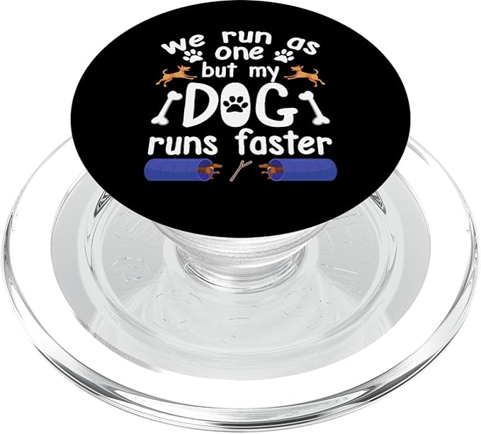 Dog Agility Trainer We Run As One Tunnels Rings Jumps PopSockets MagSafe PopGrip for iPhone