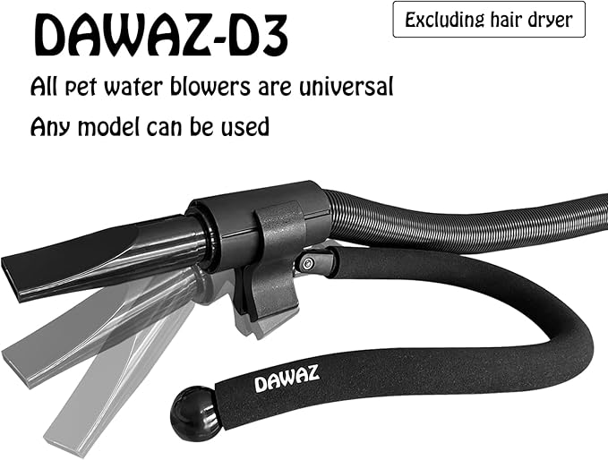 DAWAZ pet Grooming Dog Hair Dryer Water Blowing Machine Neck Hanging Bracket Universal Adjustment Free Your Hands (D3), BLACK