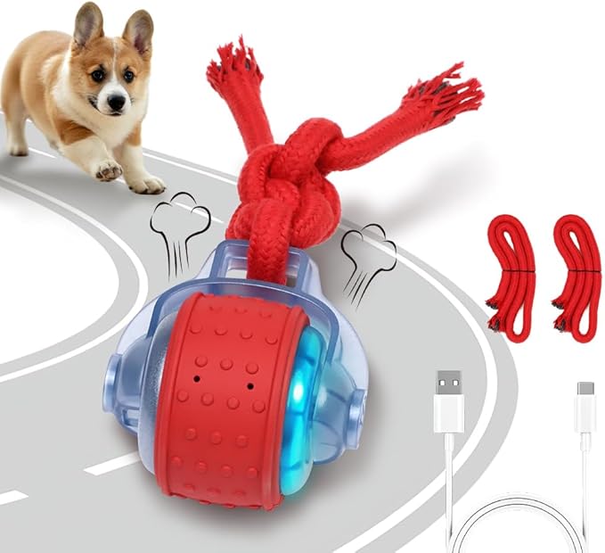 Interactive Dogs Ball Dog Toys with Super High-Speed Rechargeable Dog Toy Ball for Puppies