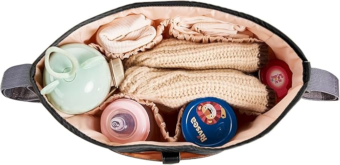 Universal Stroller Organizer with Anti-Slip Design, 8 Compartments, Compatible with Uppababy, Baby Jogger, Britax, BOB, Umbrella, and Pet Strollers - Black