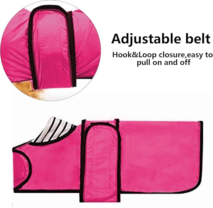 Dachshund Raincoat Corgi Raincoat Dogs Waterproof fit for Dachshunds Weiner Long Back Breeds with Reflective Stripe Great Coverage in Autumn Winter - Pink - XS