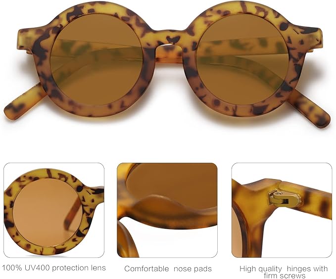 SOJOS Cute Round Polarized Sunglasses for Kids Girls Boys UV400 Protection De Sol Gafas Beach Holiday