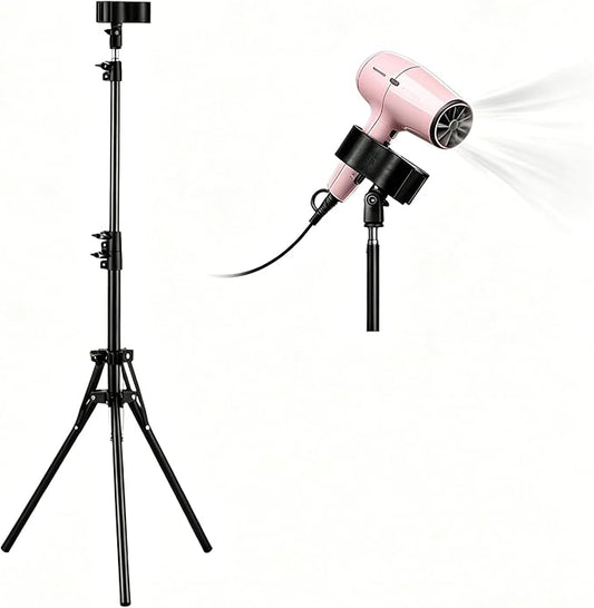 Hair Dryer Stand, Height Adjustable Hands-Free Lazy Blow Dryer Holder