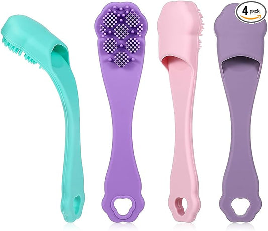 4 Pack Silicone Dog & Cat Finger Toothbrush Kit, Food Grade Toothbrush for Dog, Safe, Non-Toxic, Easy Teeth Cleaning, Prevents Bad Breath & Oral Inflammation