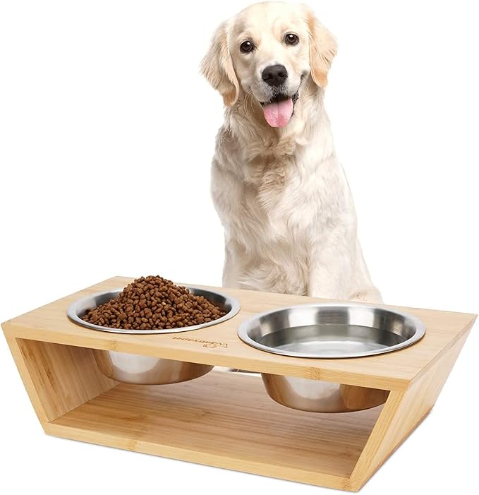 Pet Feeder Stainless Steel Dog Bowls Replacement 2-Pack Food Bowl, 7.5" Wide, 2.7" Height Water Metal Bowls for Raised Feeder with Opening 7"-7.4"