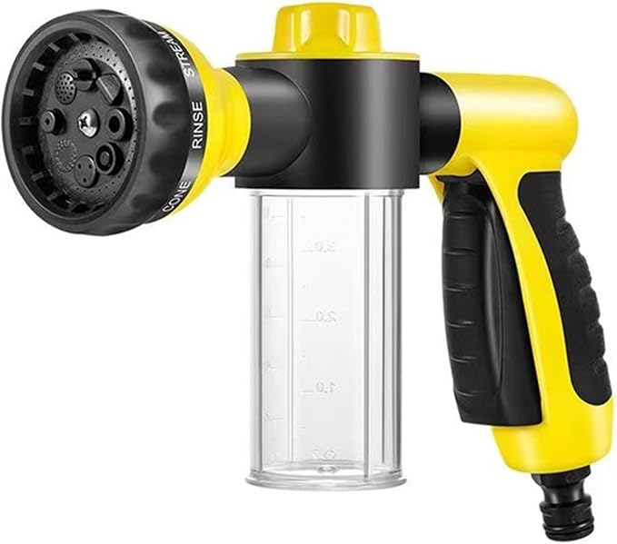 8 Spray Patterns Pet Shower Sprayer with 4 Faucet Connectors, High Pressure Cleaning Water Gun for Car Wash, Dog Bathing, Watering Plants (3)
