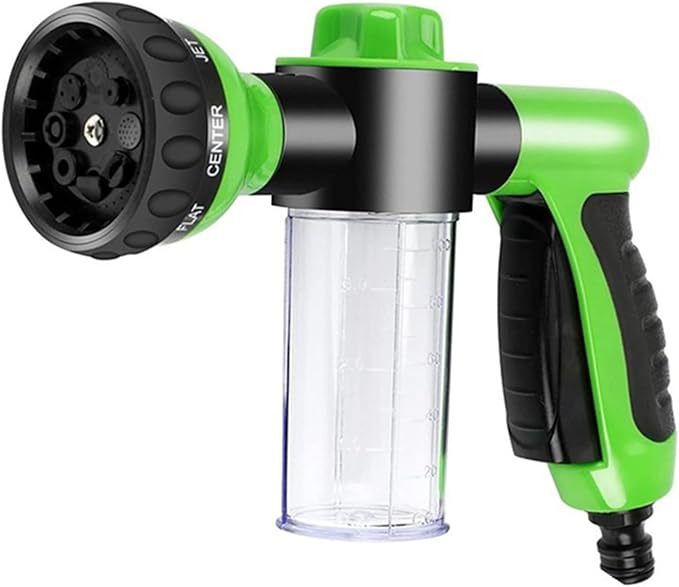 8 Spray Patterns Pet Shower Sprayer with 4 Faucet Connectors, High Pressure Cleaning Water Gun for Car Wash, Dog Bathing, Watering Plants (2)