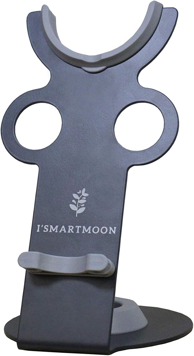 I'SMARTMOON Hair Dryer Stand Holder for Dyson Supersonic(Not Applicable to Supersonic Nural),Aluminum Alloy Bracket Power Plug Holder, Bathroom Organizer for Dyson Supersonic hairdryer(Gray)