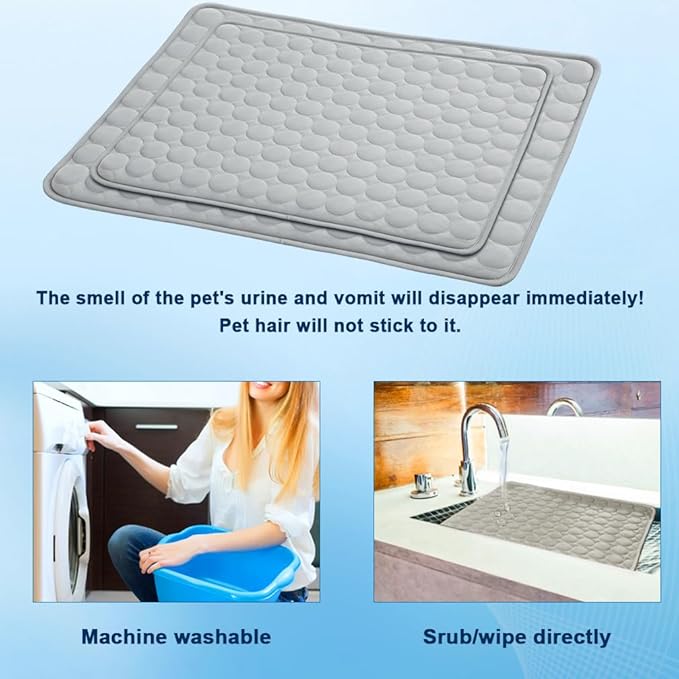 Dog Cooling Mat 2026 Upgraded Arc-Chill Cooling Dog Bed Mat, Washable Pet Cooling Pad (Q-Max>0.4) Cooling Mat for Dogs & Cats Indoor & Outdoor Car Seats (Grey, 28x22 in)