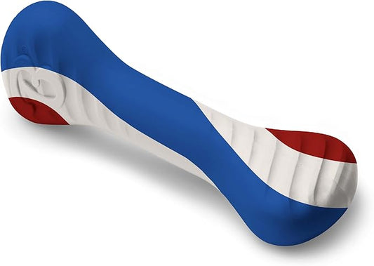 Benebone Natural Rubber Dog Chew Toy, Dog Bone, Limited Edition America 250, Medium