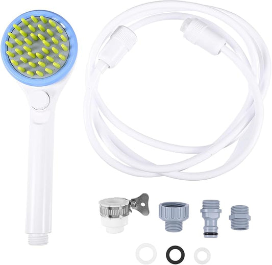 Healifty Portable Pet Shower Sprayer with Hose Multifunctional Dog Bath Brush and Massage Scrubber for Grooming and Efficient Water Rinse Comfortable Puppy Bathing Tool