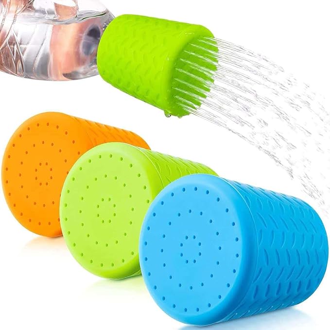 Silicone Pet Bath Sprinkler, Portable Outdoor Hose Nozzle Attachment for Dog and Cat Shower, Multi-Functional Pet Cleaning Accessory (blue)