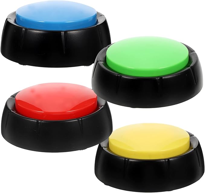 SUPVOX 4pcs Pet Voice Button Interactive Talking Buttons for Dog Stimulation Random Color