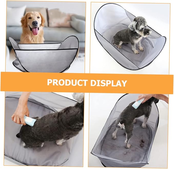 Pet Shearing Bib Foldable Dog Haircut Apron Washable Hair Catcher for Grooming and Hair Collecting at Home 27.55X17.71X14.96In