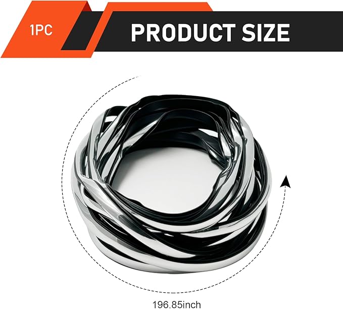 Car Door Edge Guard, 16.4Ft (5m) U Shaped Door Edge Protector Strip, Anti-Scuff Moulding Trim, Universal Car Exterior Decor Accessory for Most Cars (Silver)