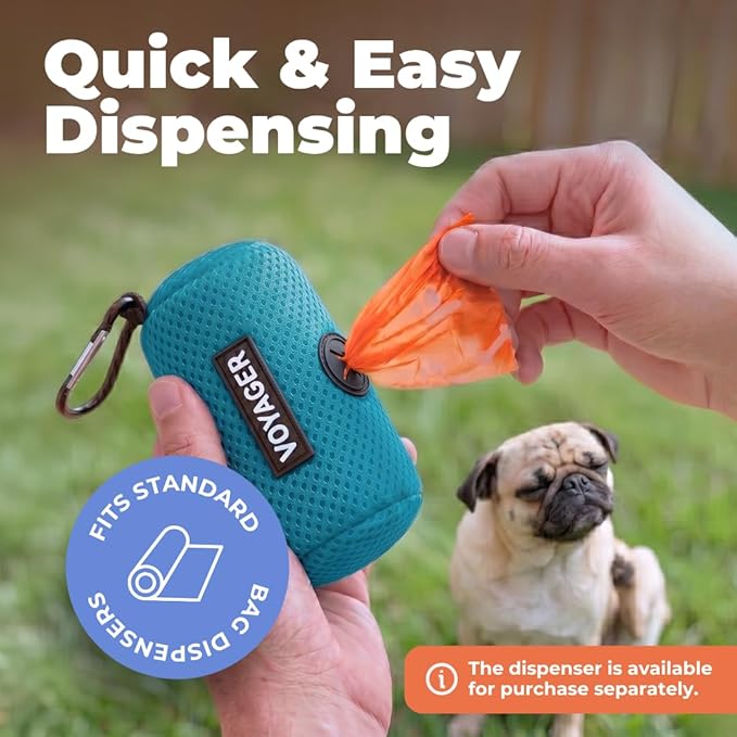 Best Pet Supplies Dog Poop Bags for Waste Refuse Cleanup, Doggy Roll Replacements for Outdoor Puppy Walking and Travel, Leak Proof and Tear Resistant, Thick Plastic - Orange, 150 Bags