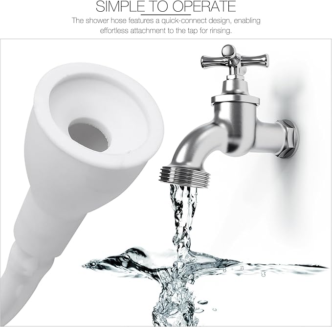 Dog Shower Head, Shower Head for Dogs Pets Shower Attachment Quick Connect on Tub Spout Front Diverter for Pets Showering, Rinsing Hair, Cleaning Tub and Floor